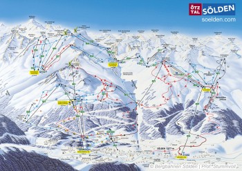 Busreisen nach Sölden - Skigebietsplan