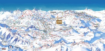 Pistenplan für Ski Arlberg