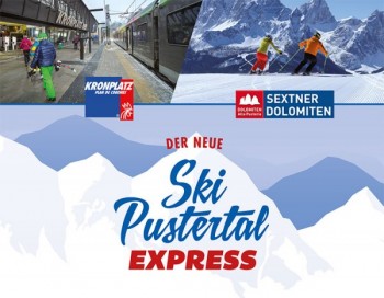 Der neue „Ski Pustertal Express“ verbindet die Skiregionen „Kronplatz